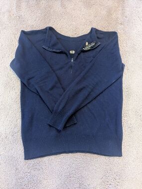 Givenchy Men's Navy Zip-Up Sweater